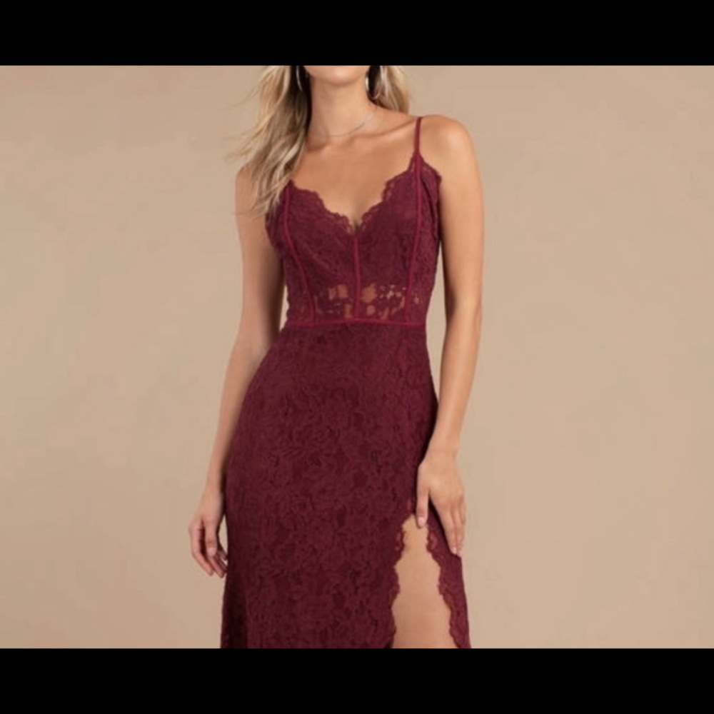 NWT // 🏷 **TOBI** Wine Red Lace Maxi